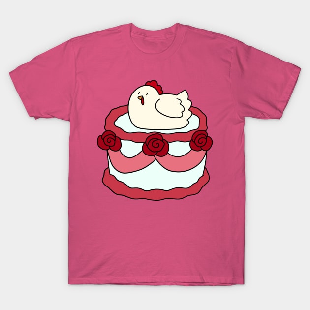 Birthday Cake Hen T-Shirt by saradaboru